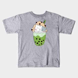 cute cat sleeping on ice cream Kids T-Shirt